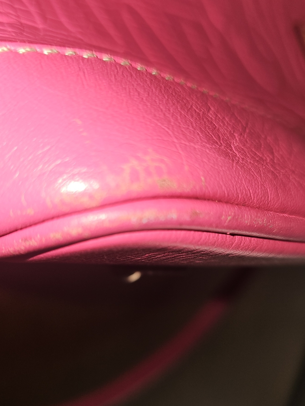 Dooney & Bourke Dark Pink Embossed Dome Satchel with Detachable Strap - Picture 5 of 16
